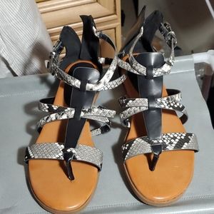Snake skin print nine west sandals